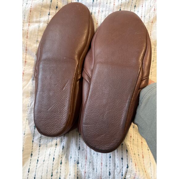 NWOT L.B. Evans Aristocrat Opera Slip On Slippers Brown Leather Size 12 Men’s main image 5